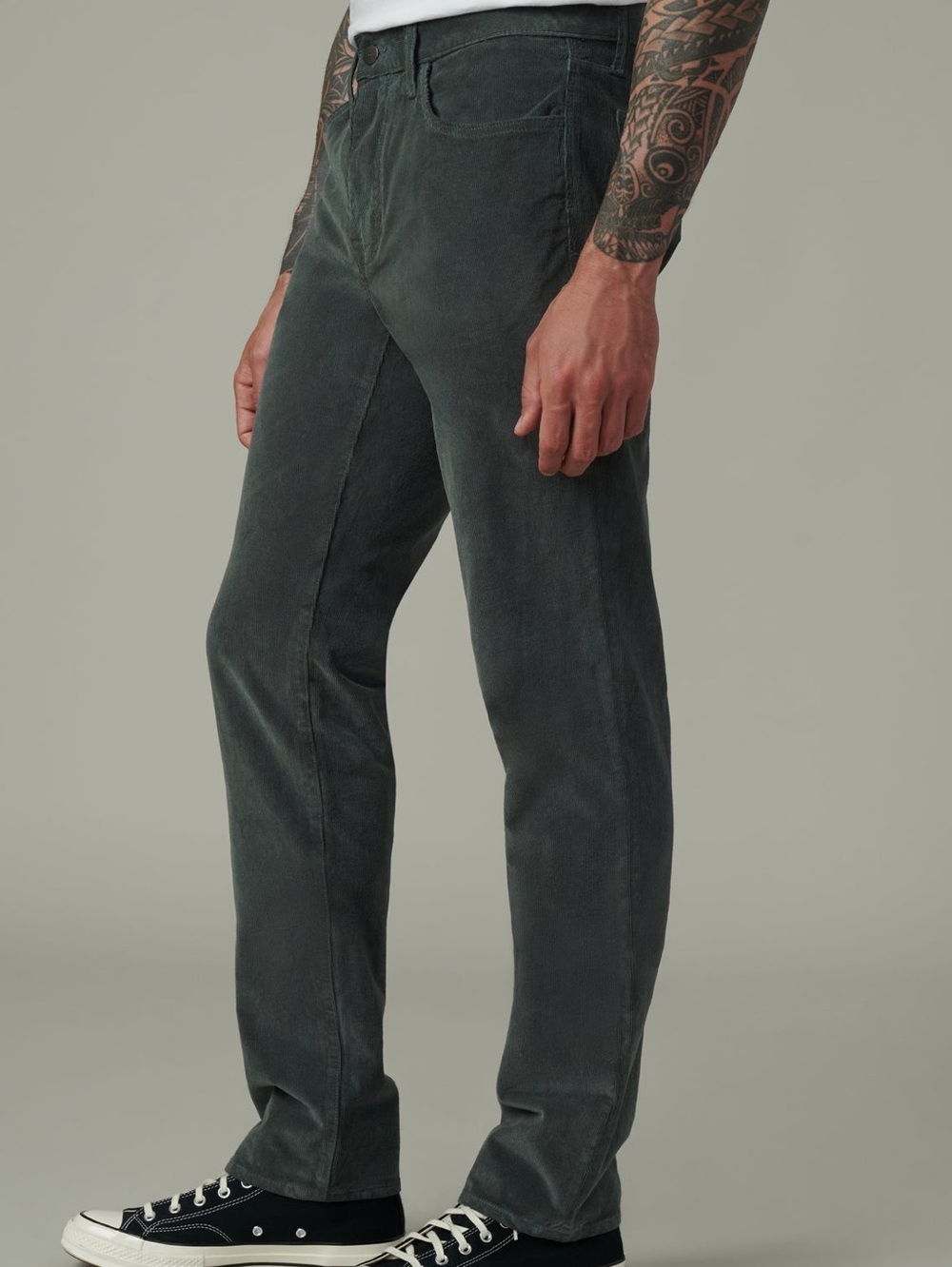 Brixton Choice Regular Fit Olive Green Corduroy Pants